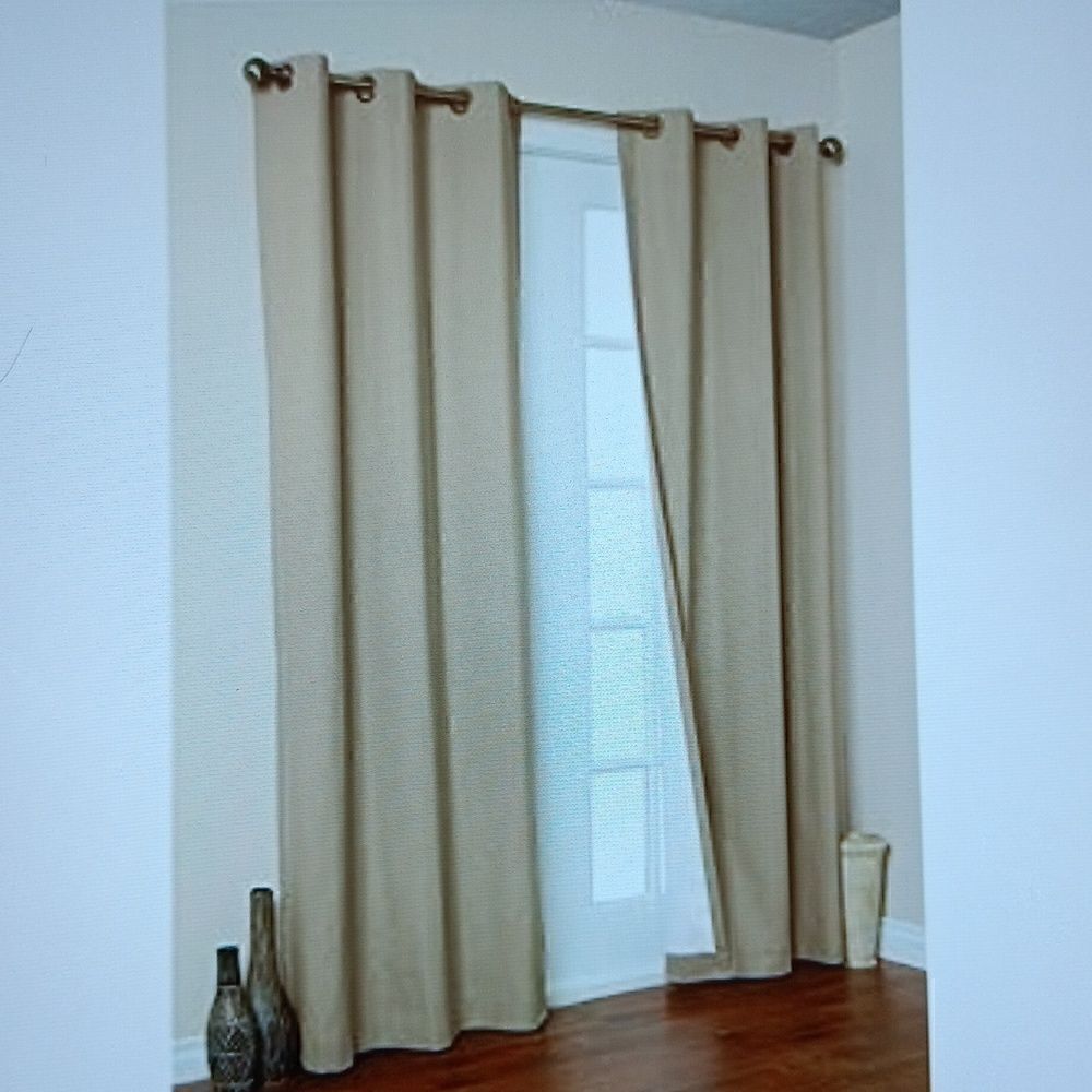 New Thermalogic/Weathermate Khaki Solid Grommet Top Panel Pair 80x72 New‎